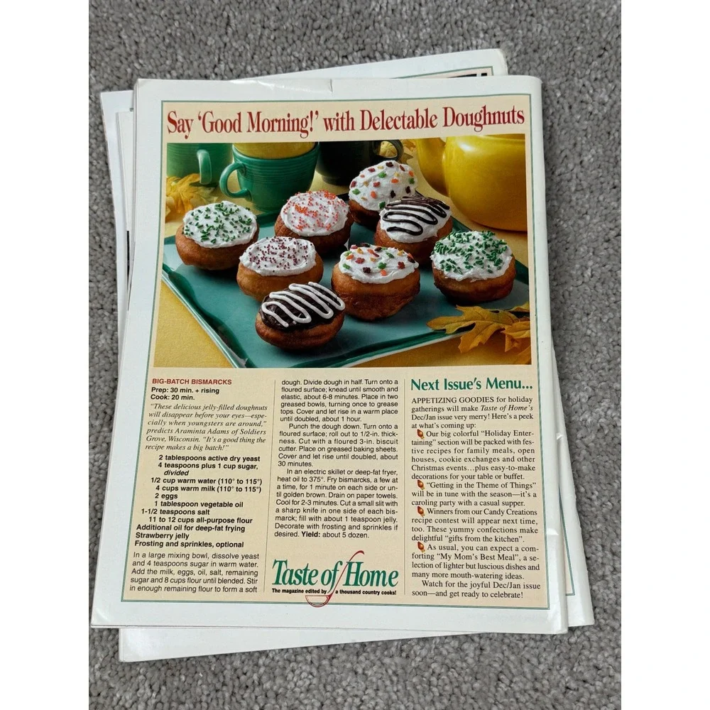 Taste of Home Magazine Lot 3 Issues 2000 2004 Holiday Fall Recipes Vintage